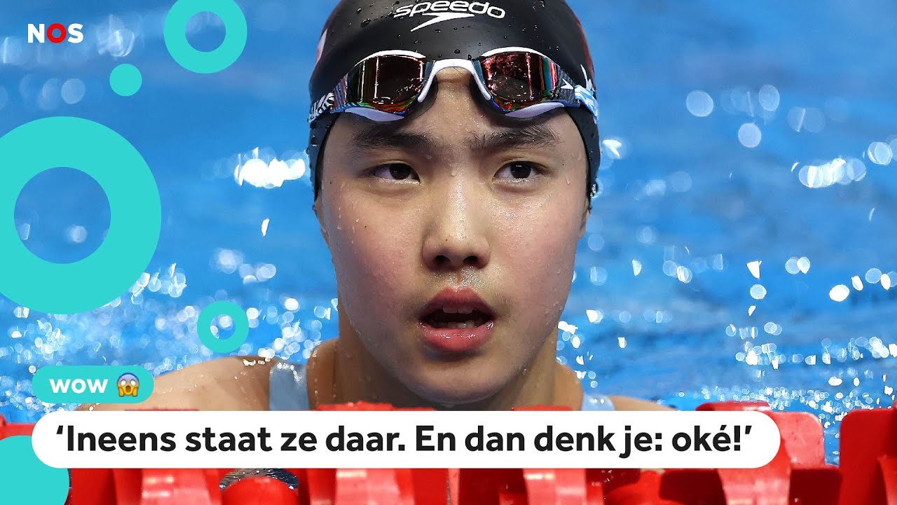 Wow: 12 jarige Yu Zidi zwemt WK-finale tussen volwassenen