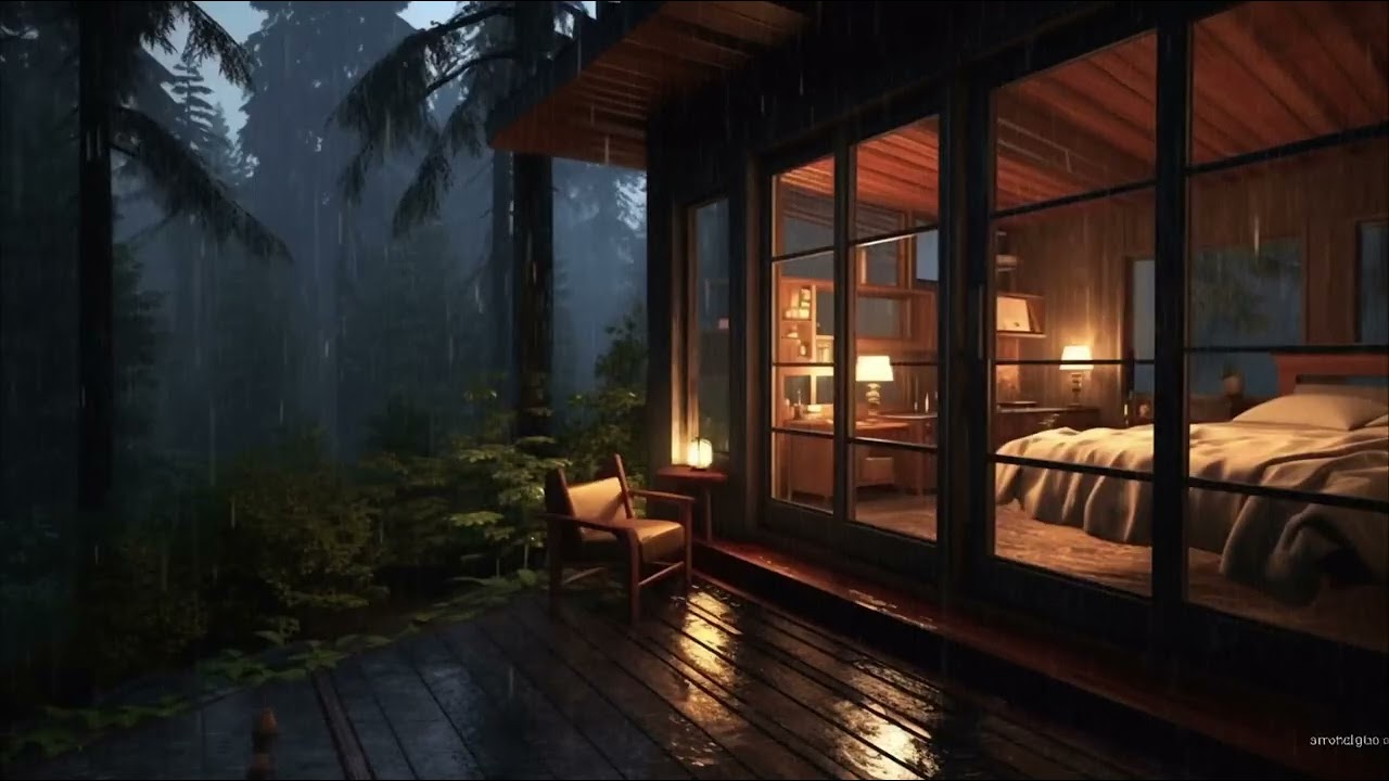 Night Rain on Window Sounds - Sleep, Relax, Stress Relief
