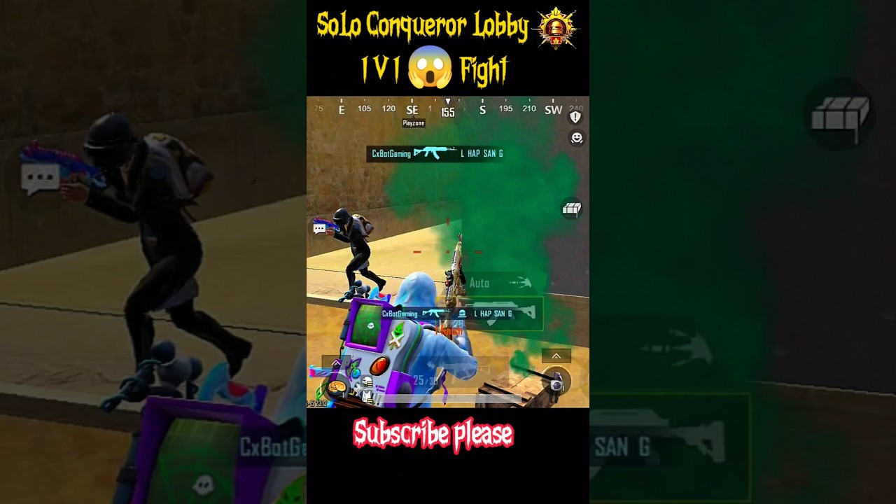 1 V 1 solo conqueror lobby fight | 