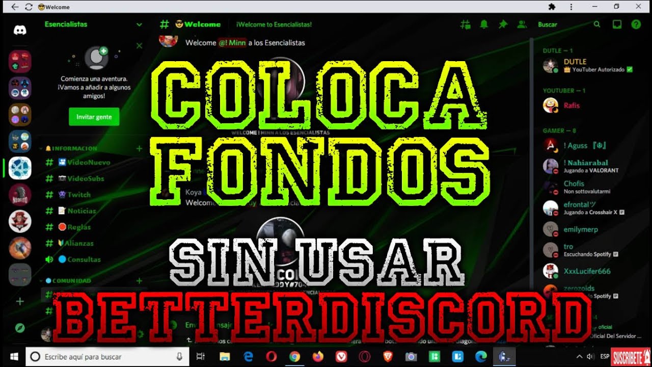 COMO COLOCAR FONDOS Y TEMAS EN DISCORD