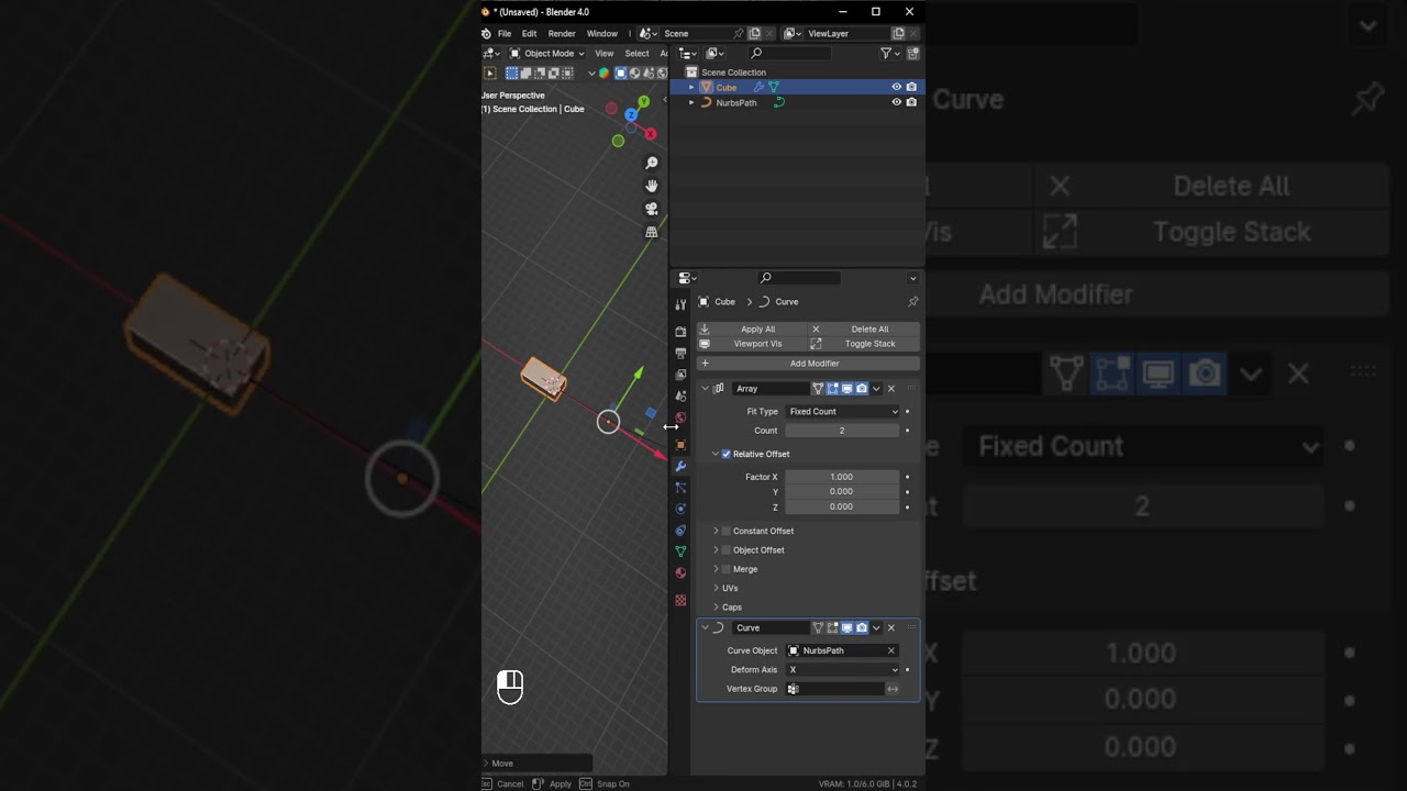 Array an Object Along a Curve in Blender