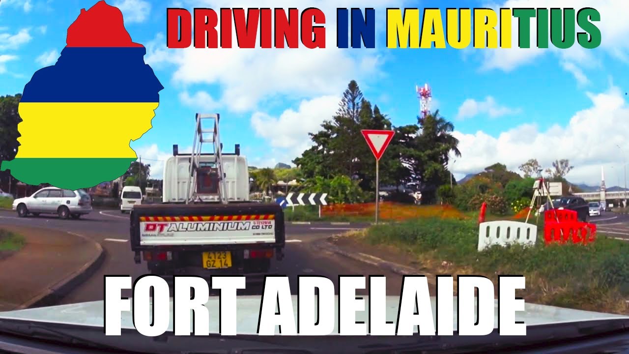 Driving in Mauritius from Le Récif Attitude Hotel to Citadelle Fort Adelaide - through Port Louis