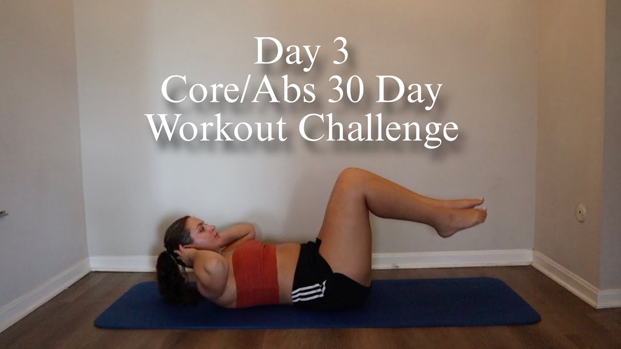 Day 3 Core and Abs 30 Day Workout Challenge - 15 Mins Pilates and Body Weight At Home No Equipment