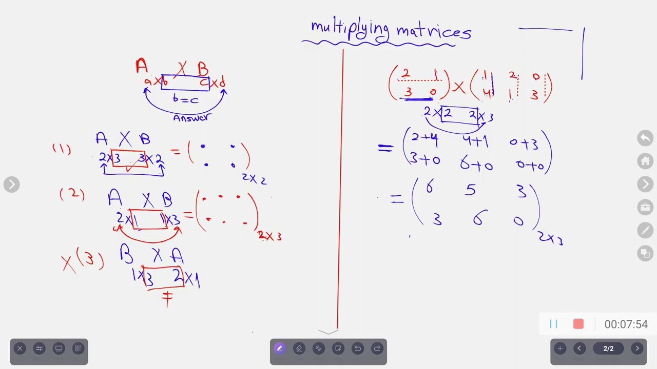 multiplying matrix odd