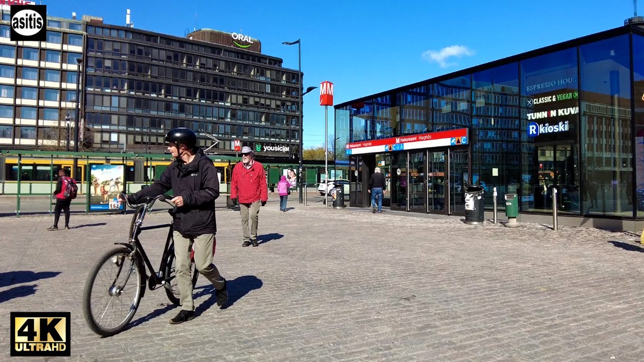 Walking in Helsinki Finland - Hakaniemi to Alppipuisto (16 May 2022)