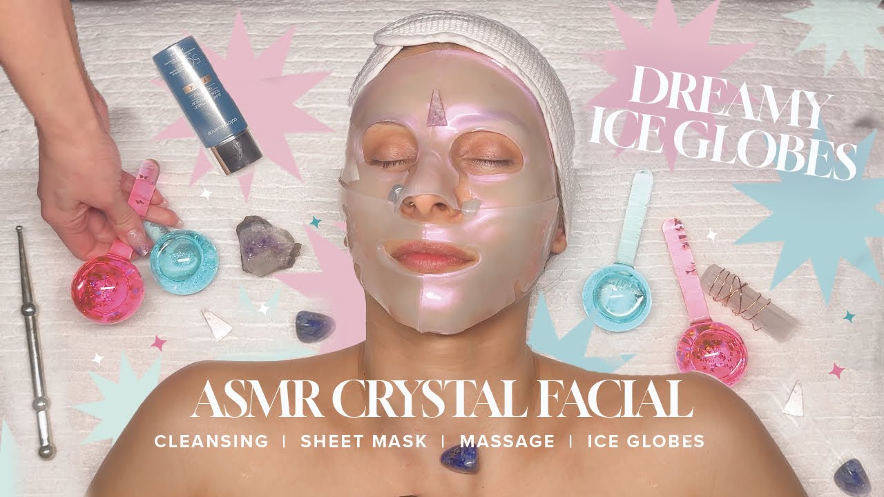 ASMR Facial | Facial to Fall asleep , Face Mask, & Crystal Sound-Bath, Massage