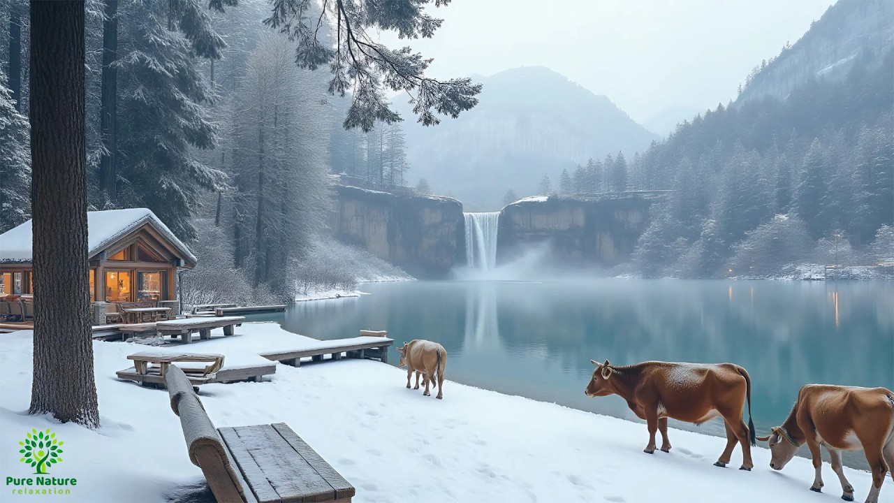 Beautiful Nature Scenery  ❄️ Peaceful Winter Landscape, Calming Music & Peaceful Nature Sounds