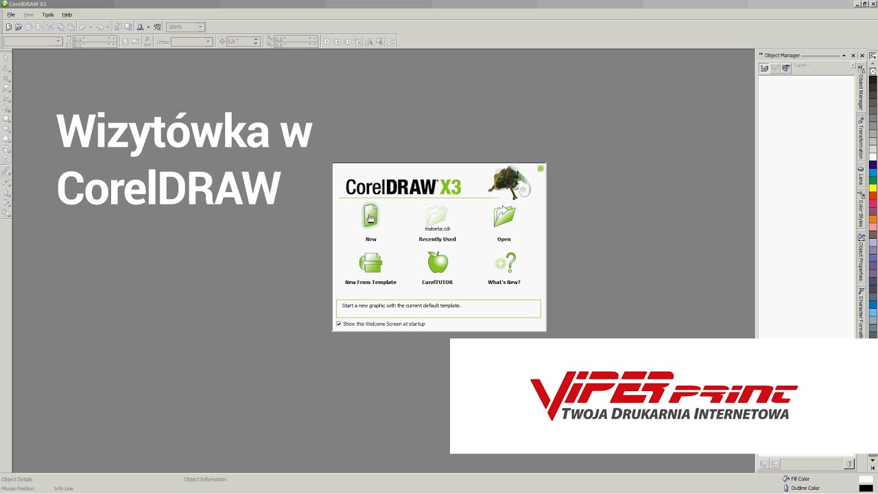 Jak zaprojektować wizytówkę w Corelu cz. 1