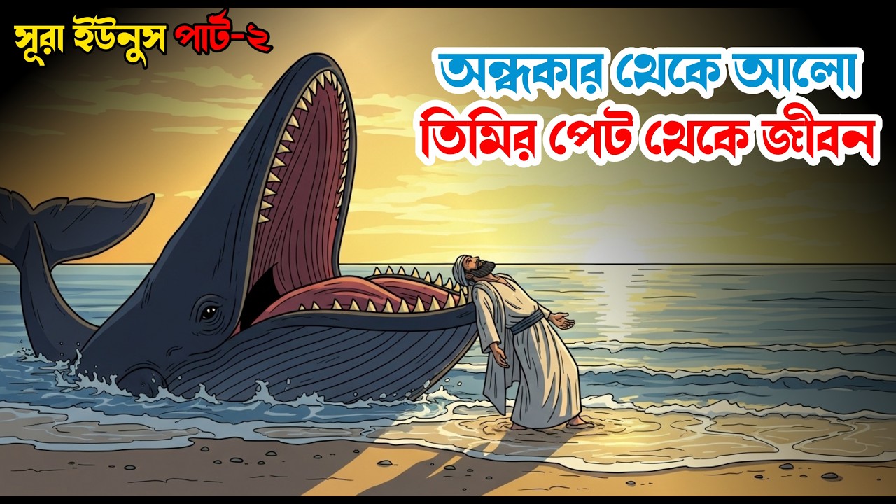 সূরা ইউনুস পার্ট ২ | মাছের পেটে নবী | তিন অন্ধকারে সেই অলৌকিক দোয়া | সম্পূর্ণ গল্প