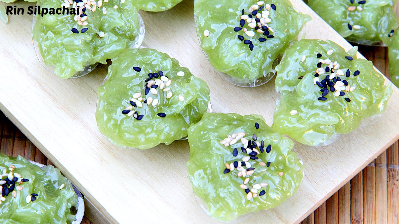 How to make Thai Emerald Sticky Rice (khao niaw khaew) ข้าวเหนียวแก้ว