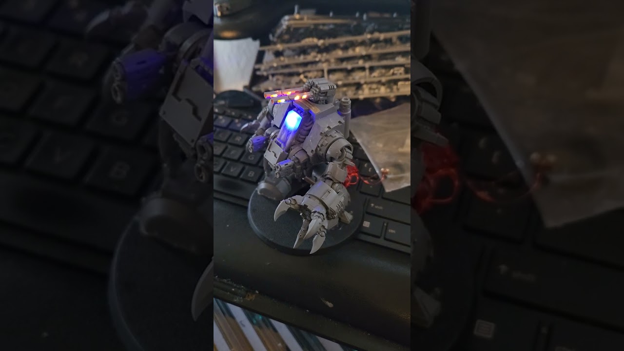 wip blood angels brutalis dreadnought led lit up like christmas