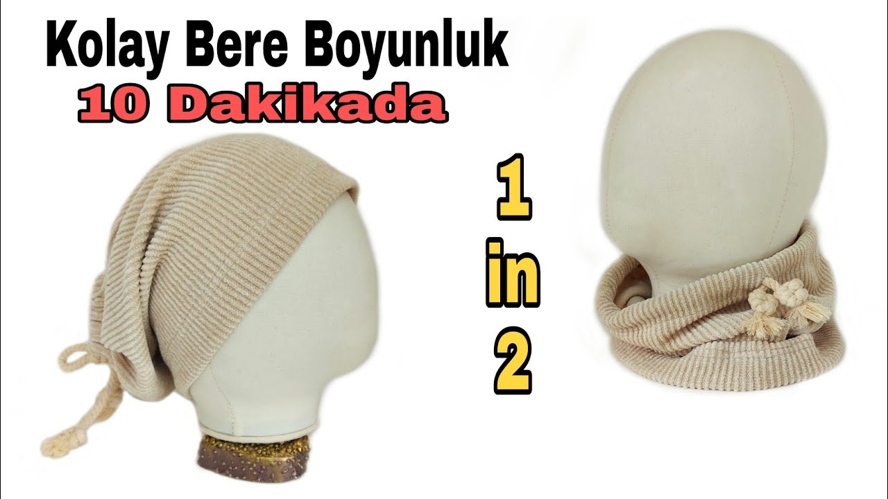 💥Çok Kolay Bere Dikimi 💥Bere Boyunluk Making a Hat and Scarf in 10 minutes