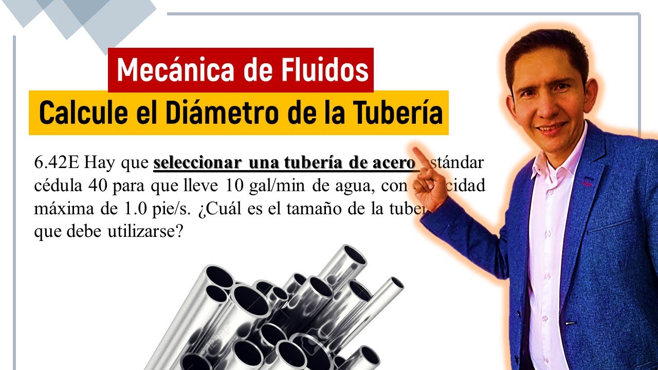 👉 Calcular el DIÁMETRO de una Tubería | Mecánica de Fluidos