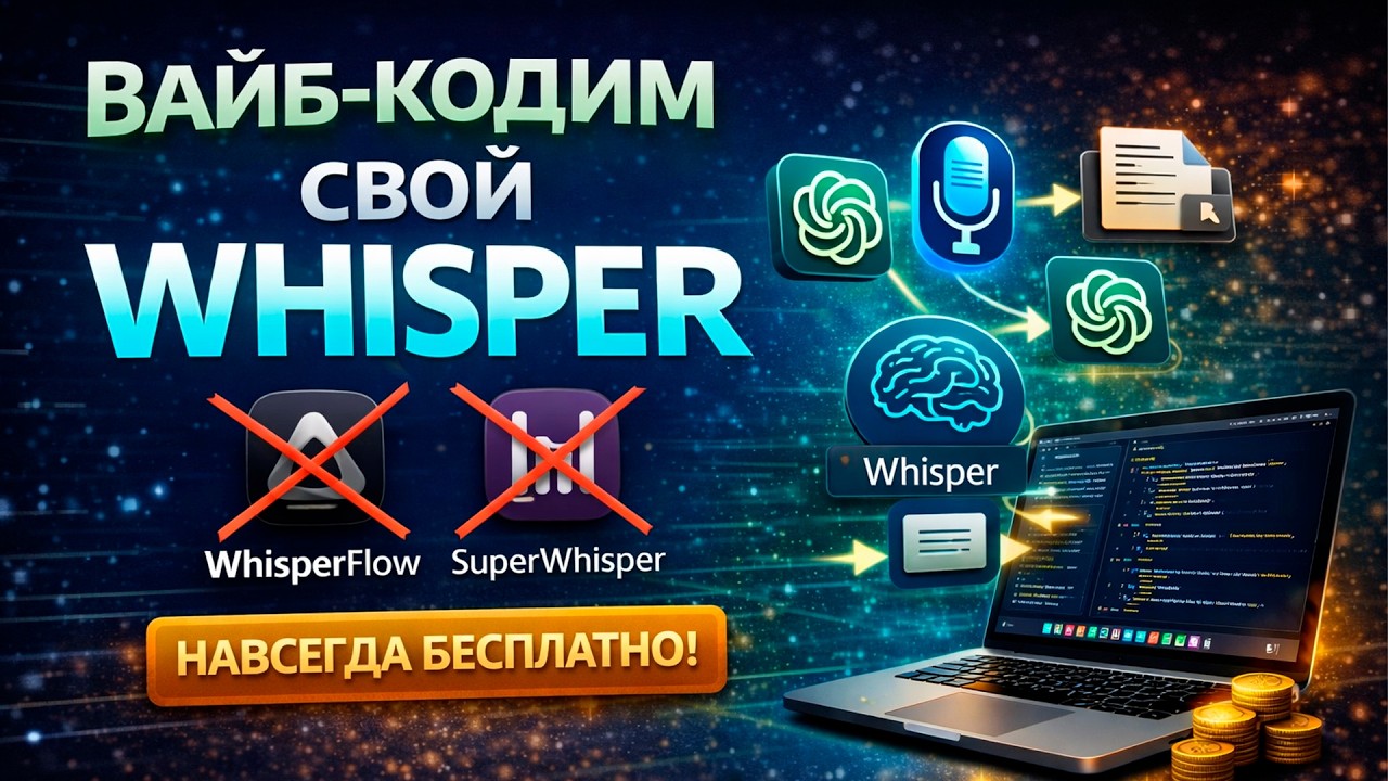 Зачем платить за Whisper? Вайб-кодим свой бесплатно | Голос в текст бесплатно и на всегда