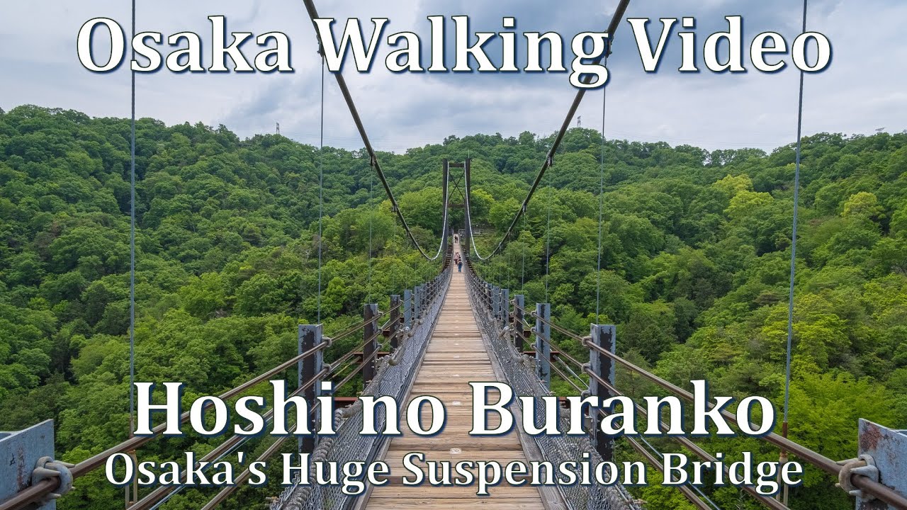 Walking to Osaka's HUGE suspension bridge