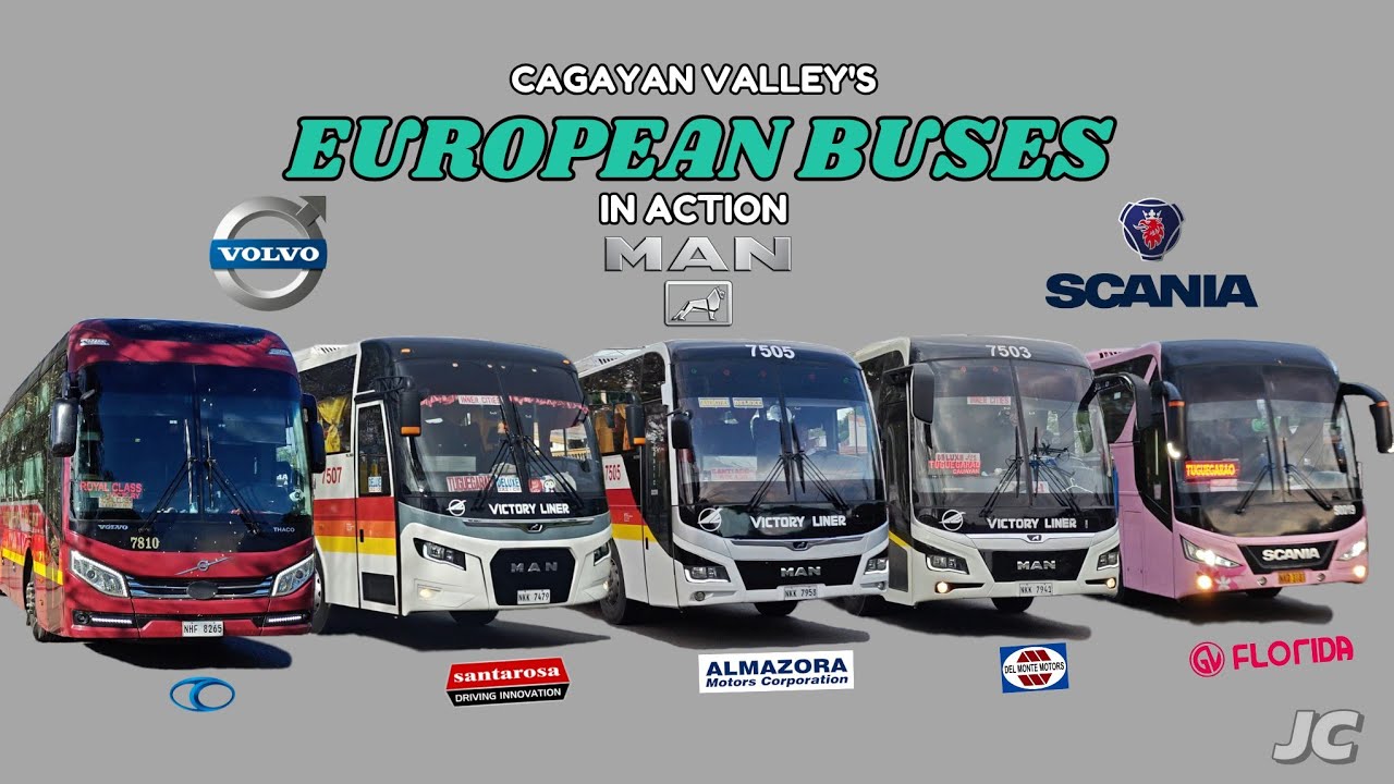 Cagayan Valley's European Buses in Action !  ||  The Big 3 || MAN🇩🇪 vs VOLVO🇸🇪 vs SCANIA🇸🇪