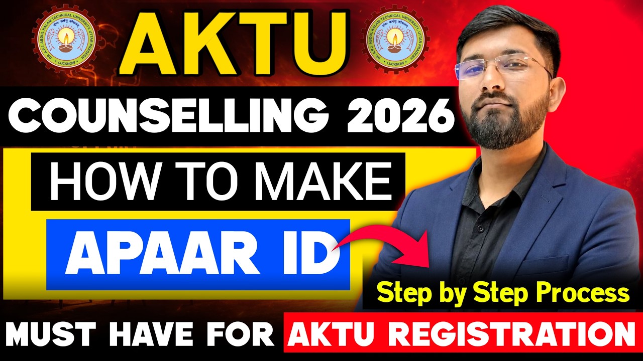 AKTU Counselling 2026 | How to Create APAAR ID 🔥 Step-by-Step Process for Registration