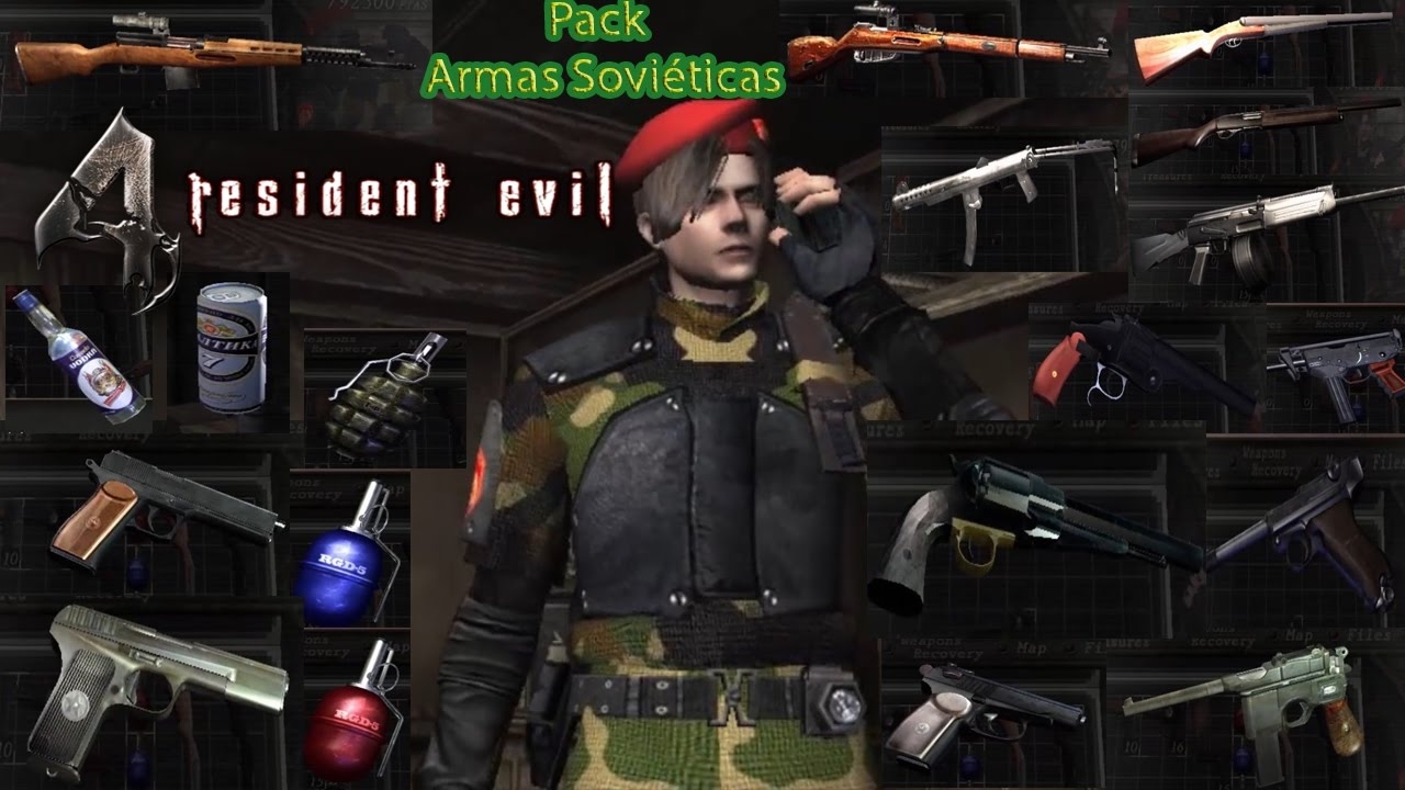 RE4 MOD Pack de Armas Soviéticas de Mad Le Zisell + Mods Bônus