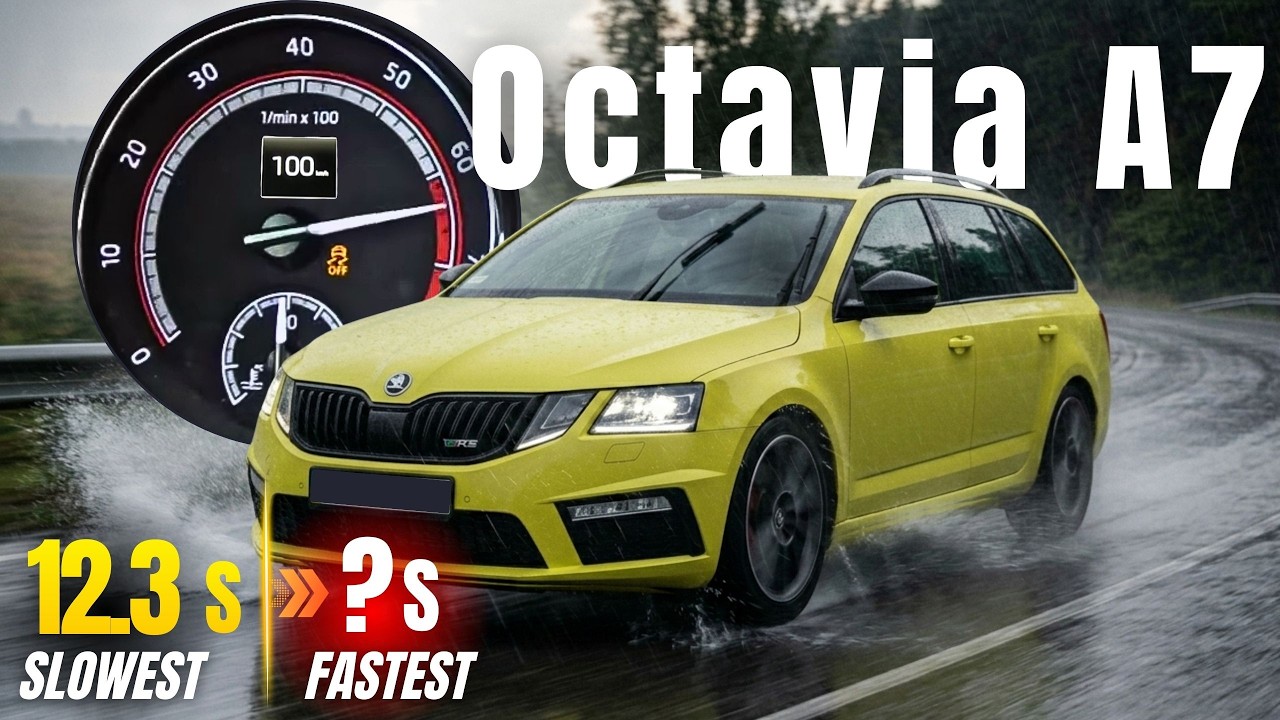 Skoda Octavia A7 Mk3 0-100 km/h. Acceleration Battle. 1.0 to 2.0 vRS | Which Engine Is The FASTEST?