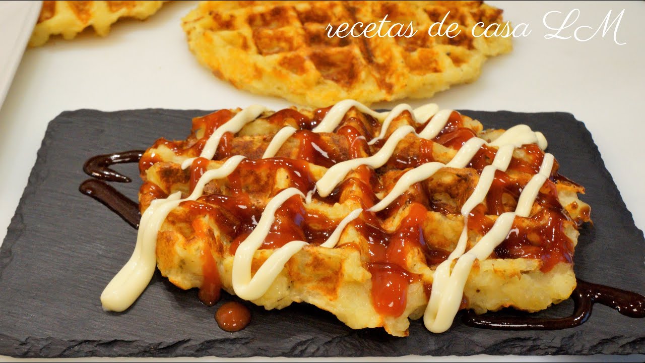 COMO HACER WAFFLES O GOFRES DE PATATA RECETA FÁCIL Y RÁPIDA