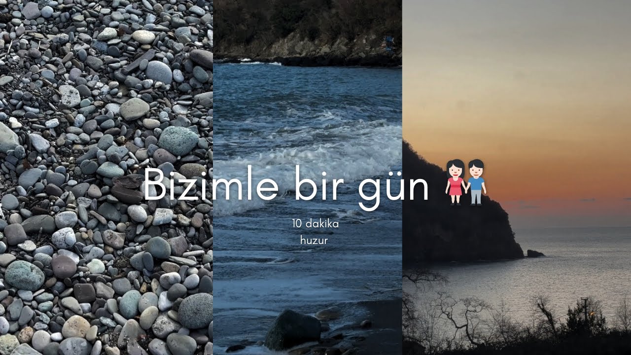 Deniz sesiyle yürüyüş, 10 dakika huzur | Günbatımı Manzarası🌄| Bizimle bir gün 4