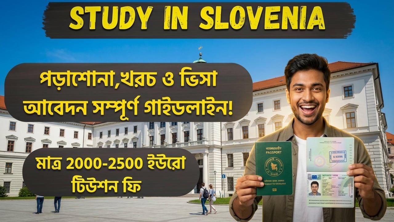 Slovenia Student Visa 2026: IELTS ছাড়া আবেদন ও ভিসা পাওয়ার নতুন নিয়ম || ইউরোপের সেরা সাশ্রয়ী দেশ!