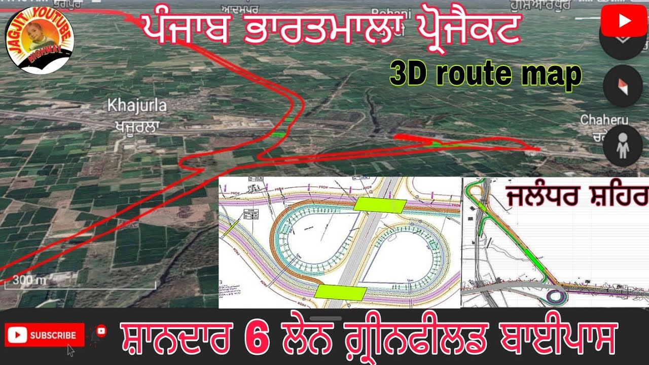 jalandhar ! ring road ! jalandhar 6 line new bypass ! Bharatmala project