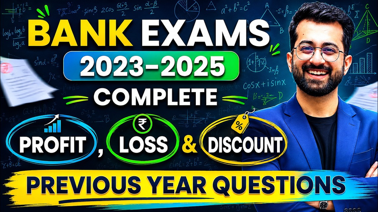 Profit, Loss & Discount PYQs for Bank Exams | 2023 to 2025 Prelims Papers | Aashish Arora