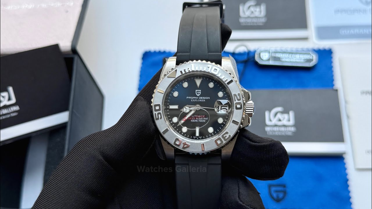 Pagani Design PD1651 Silver Blue Silicon | Pagani Design Yachtmaster | Yachtmaster | #pd1651 #pagani