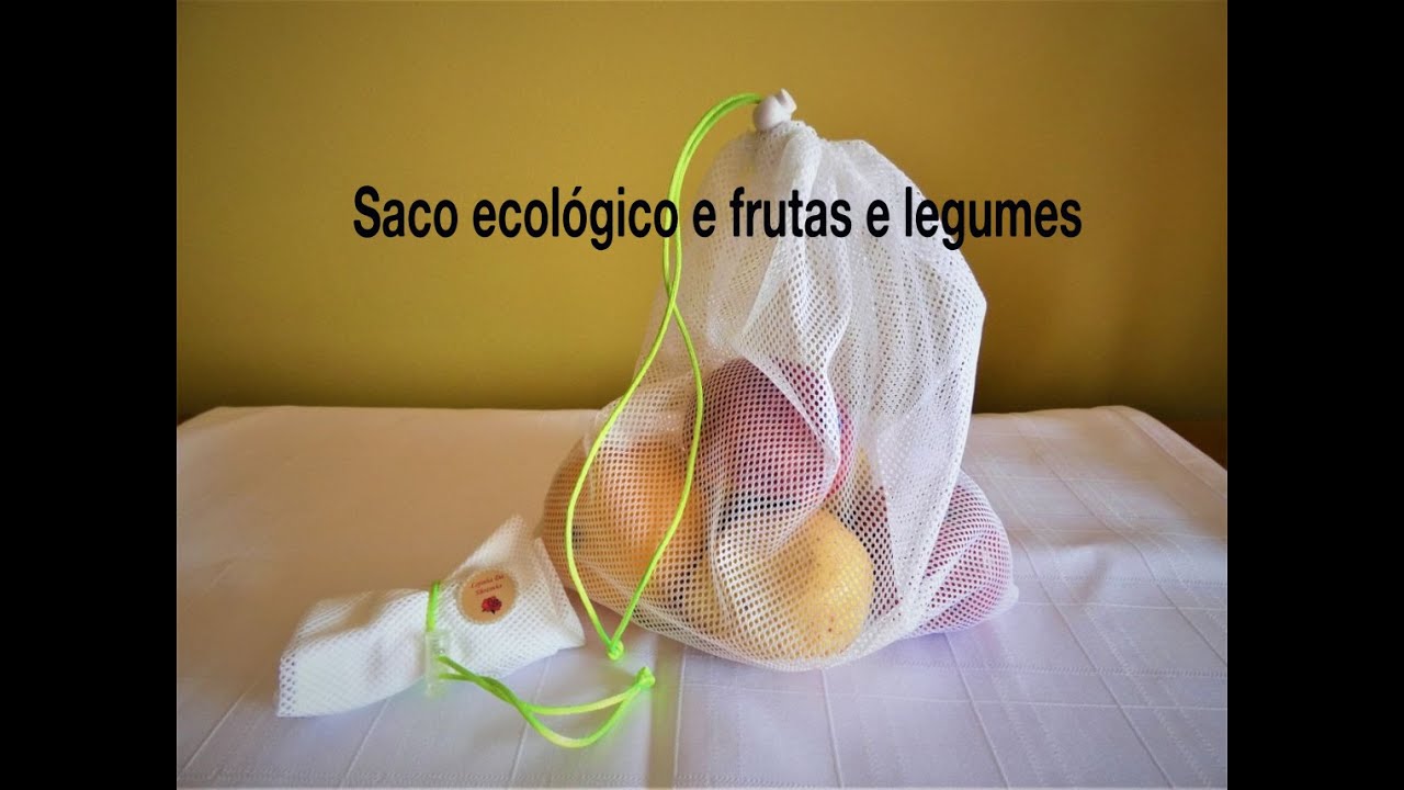 Saco ecológico para frutas e legumes fácil diy pap