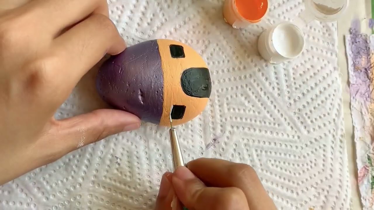 Fairy House Rock using Rock Paint