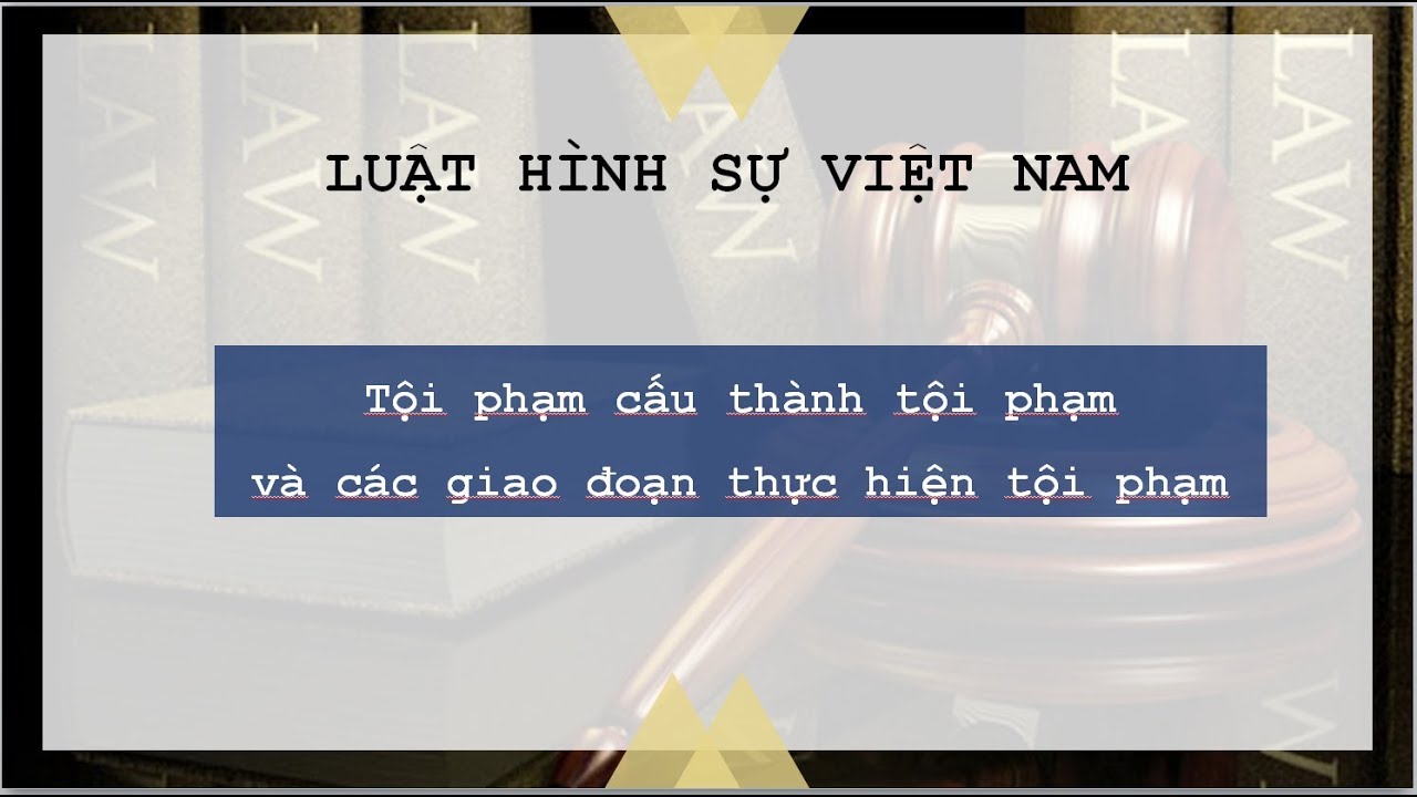 Luật hình sự || Tội phạm cấu thành tội phạm