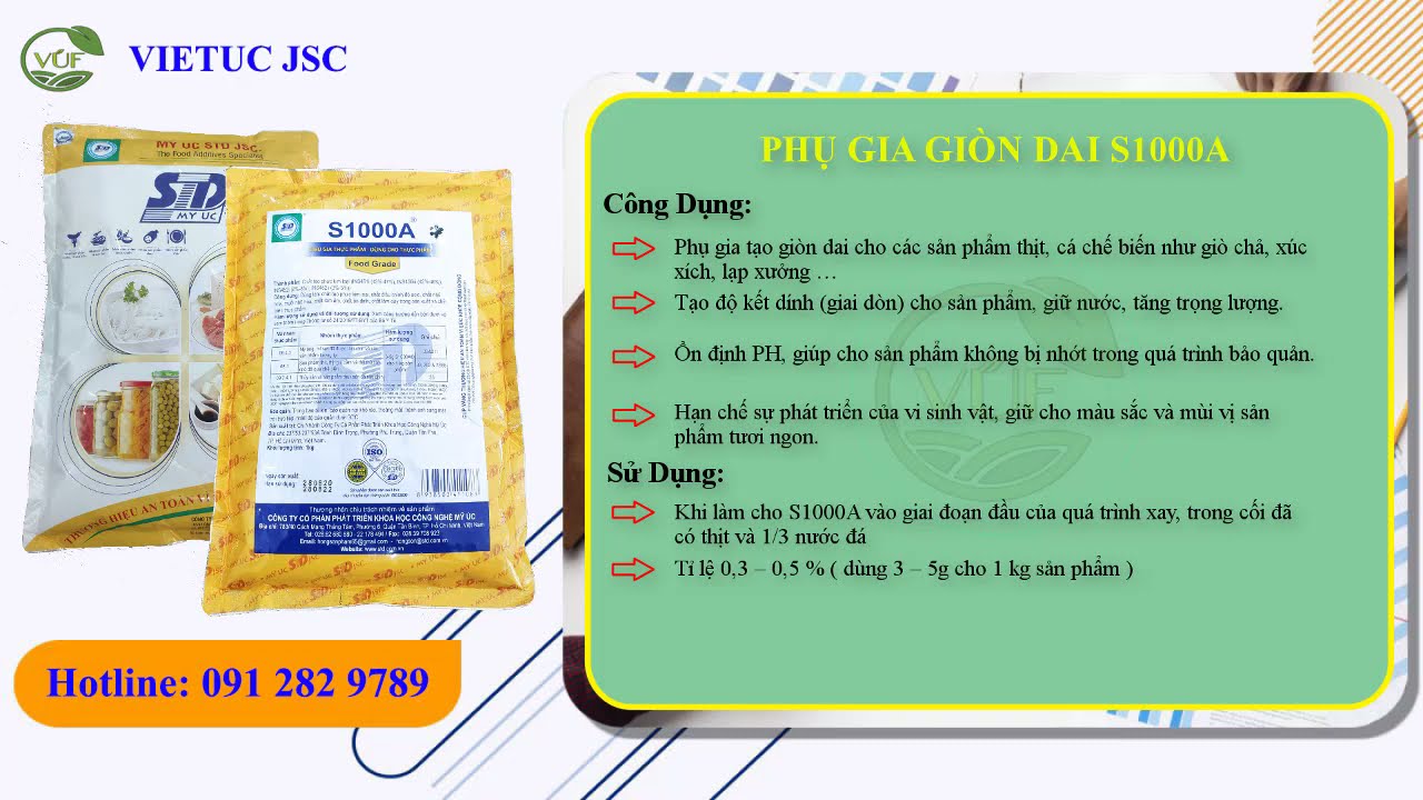 Phụ Gia Gi&ograve;n Dai S1000A - Hương Liệu Việt &Uacute;c
