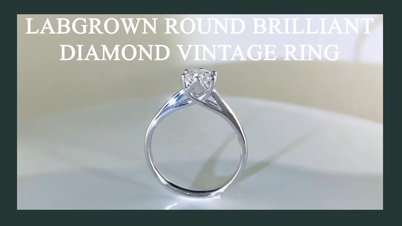 BA.sg Engagement Ring Designs 2021, Labgrown Round Brilliant Diamond Vintage Ring