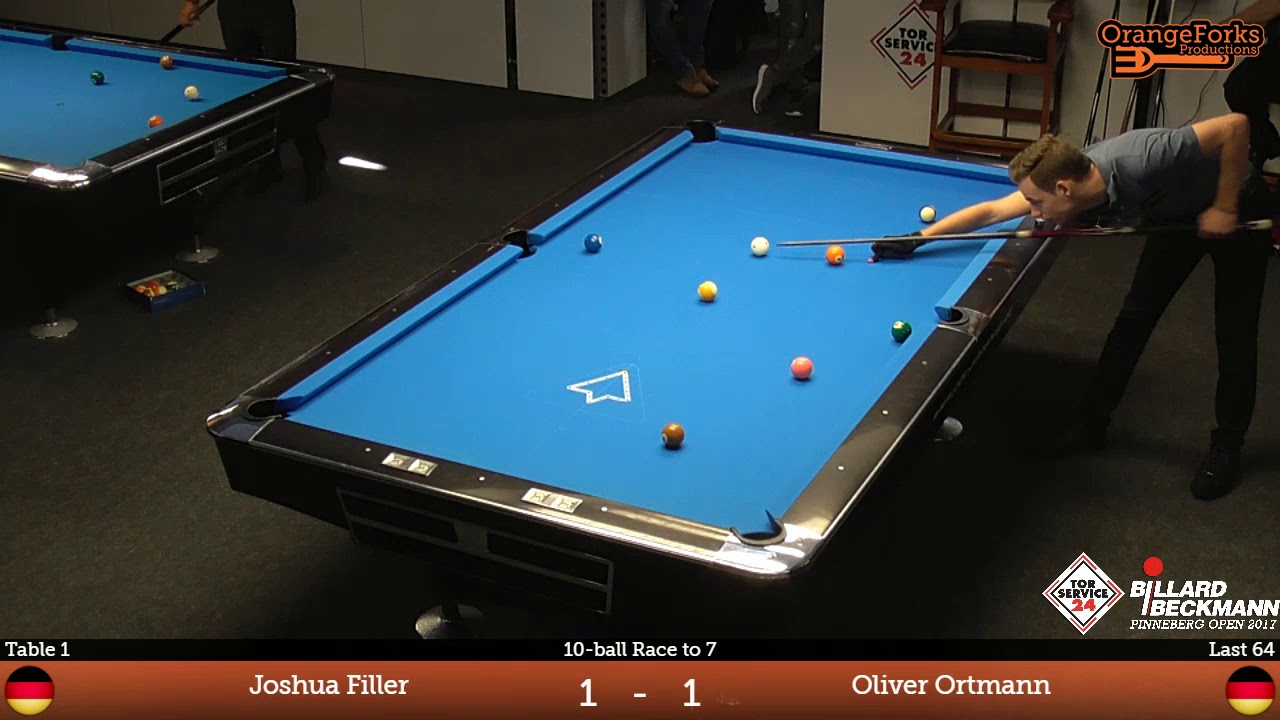 Joshua Filler (GER) v Oliver Ortmann (GER) | Last 64 | TOR SERVICE 24 / BILLARD BECKMANN Open 2017