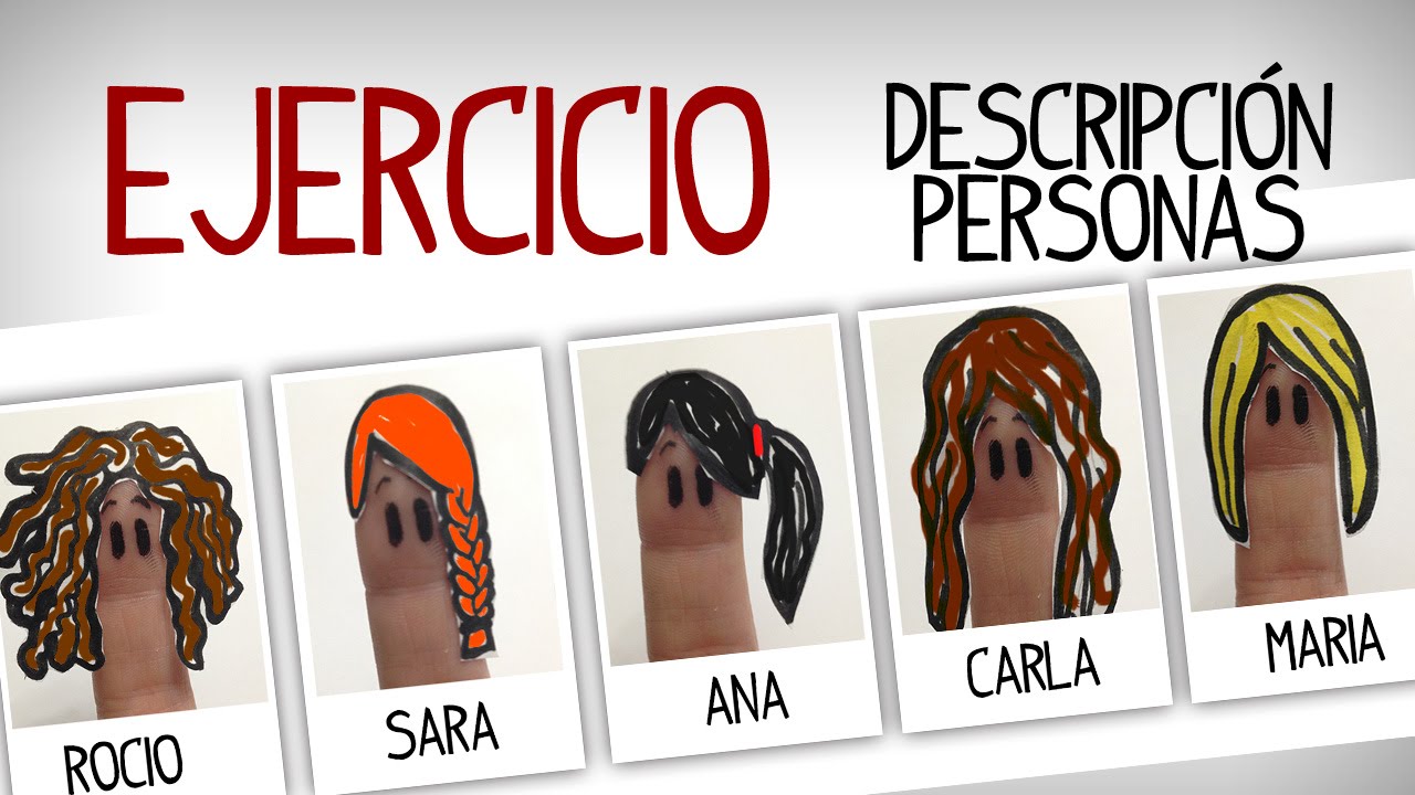 Ejercicio describir personas en español: quien es quien