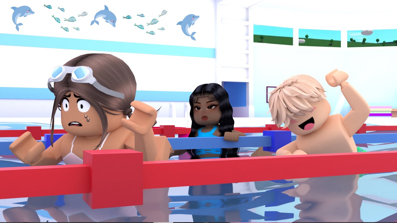 My Daughters First SWIMMING COMPETITION! *ELENA DROWNS...DISASTER!* VOICES! Roblox Bloxburg Roleplay