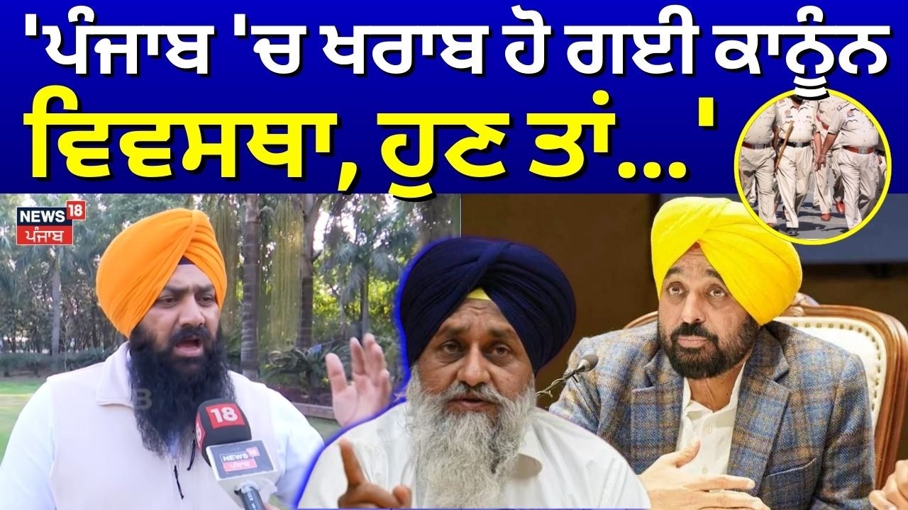 Sarabjit Bhullar : 'ਪੰਜਾਬ 'ਚ ਖਰਾਬ ਹੋ ਗਈ ਕਾਨੂੰਨ ਵਿਵਸਥਾ, ਹੁਣ ਤਾਂ...' | Punjab | AAP | Akali Dal | N18V