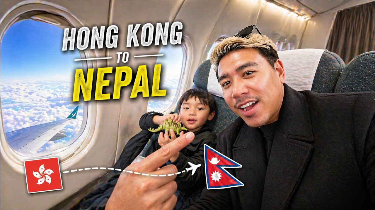 Hong Kong To Nepal Flight With My Son | Cathay Pacific Business Class | Sega Gurung