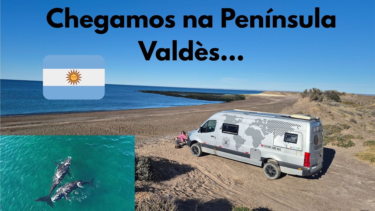 Chegamos na Península Valdès. Nesse vídeo teremos alguns sobrevoos de baleias Francas Austrais.