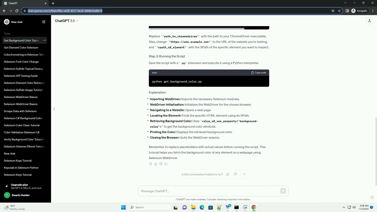 get background color in selenium