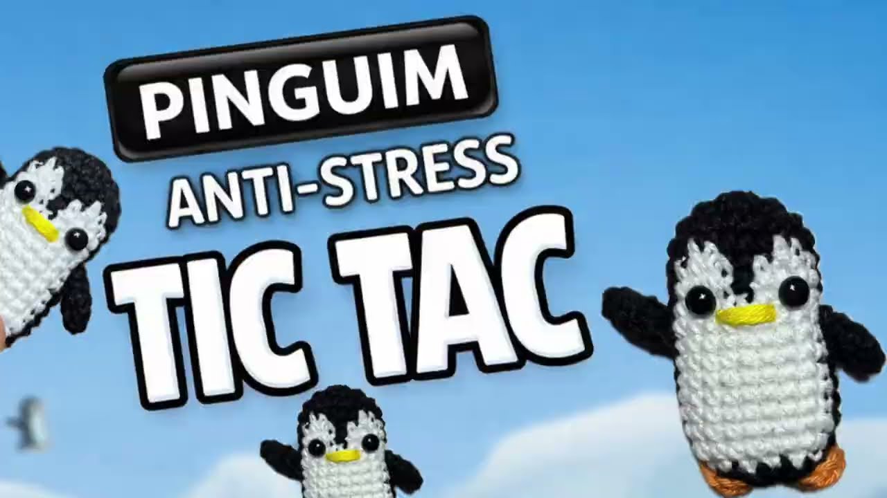 TIC-TAC DE CROCHÊ PINGUIM 🐧❄️ Fácil, Rápido e Perfeito para Vender!