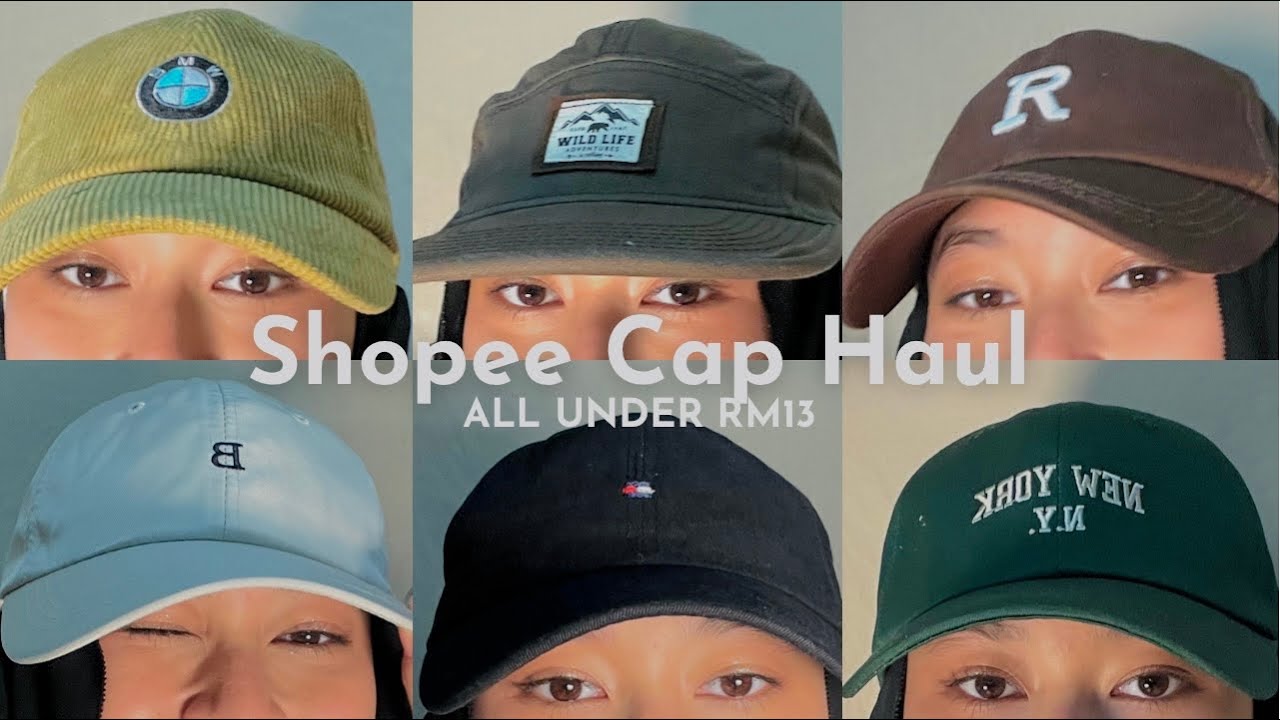 SHOPEE CAP HAUL MALAYSIA 🇲🇾🧢 | All Under RM15 | Scarlet