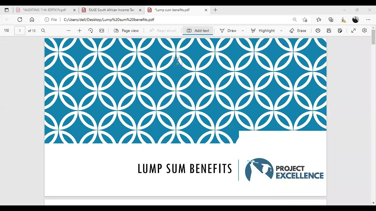 Taxation of lump sum benefits