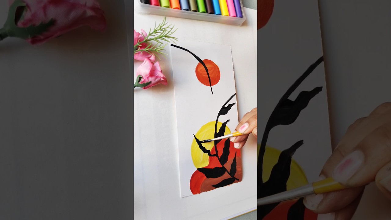 easy painting|| boho painting|| painting for kids #shorts
