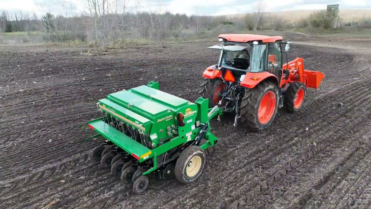 Great Plains 606NT Planting Rye while it SNOWS...just a little