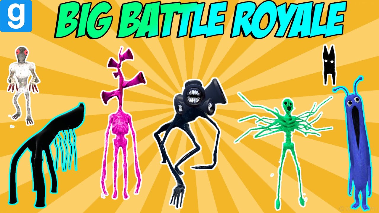 BIG BATTLE ROYALE WITH TREVOR HENDERSON CREATURES- Garry's Mod Sandbox