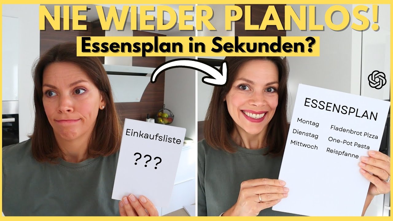 Mein Geheimtrick für blitzschnelle ESSENSPLANUNG - 3 Gerichte inklusive!