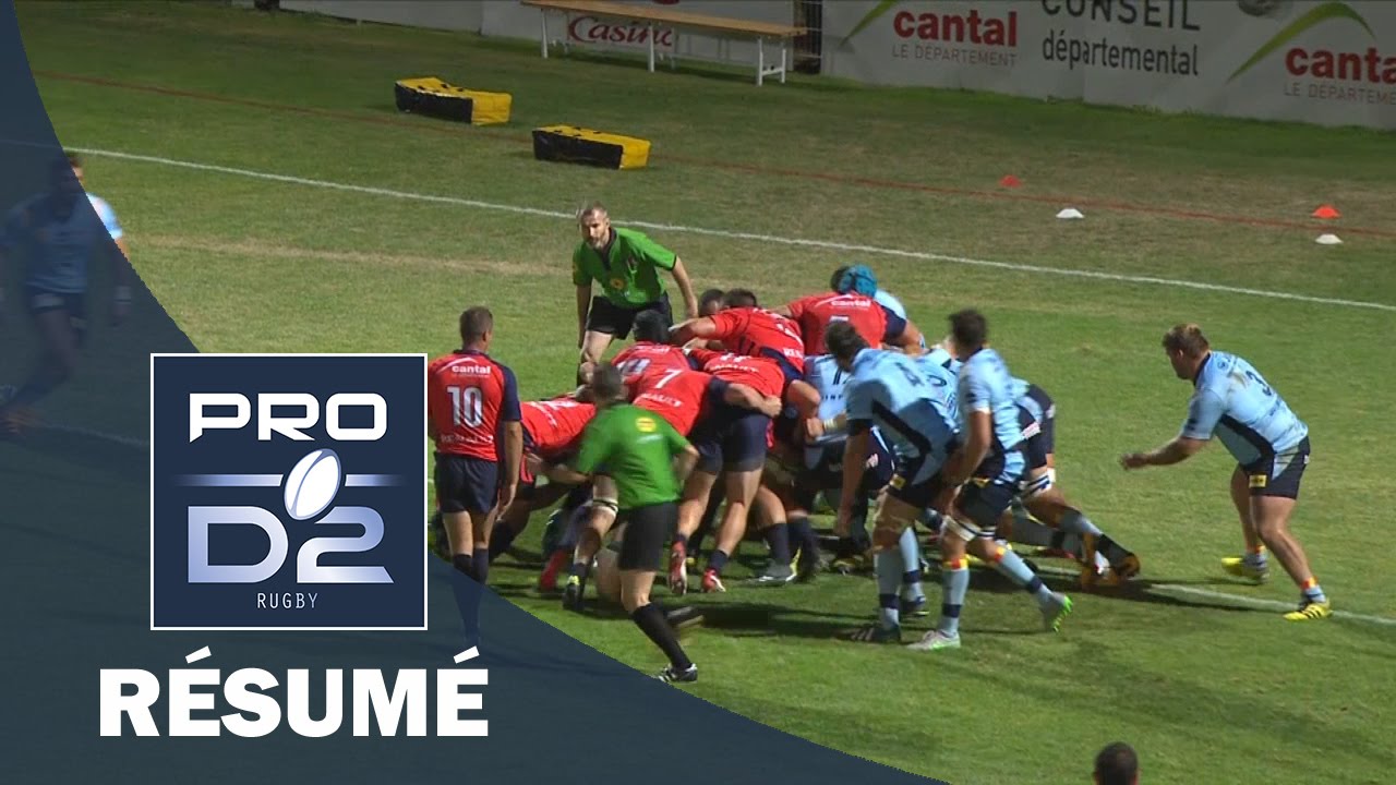 PRO D2 - Résumé Aurillac-Perpignan: 42-13 - J02 - Saison 2016/2017