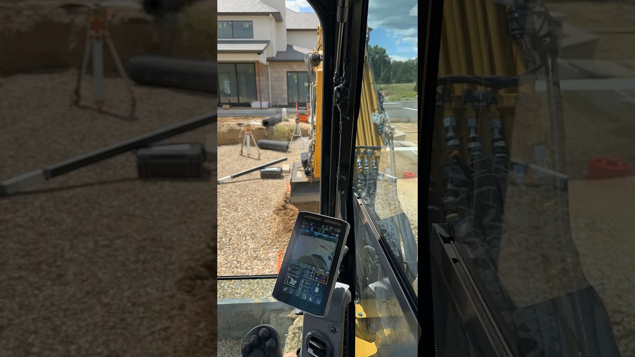 Checking grade control on cat 306 